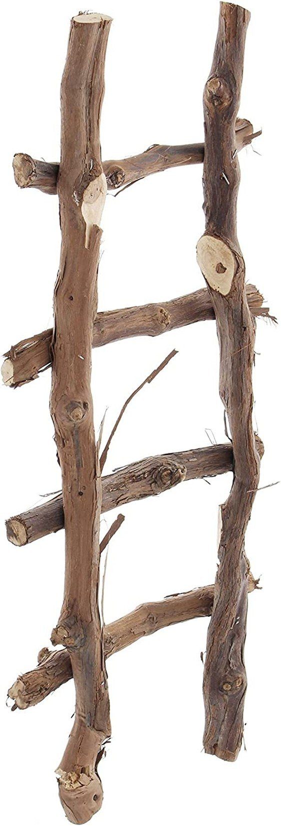 Dekoleidenschaft Dekoleiter aus Rebenholz im Shabby Style, als Rankhilfe, Holzleiter, Gartendeko, als Rankhilfe oder Kletterhilfe für Wein & Efeu
