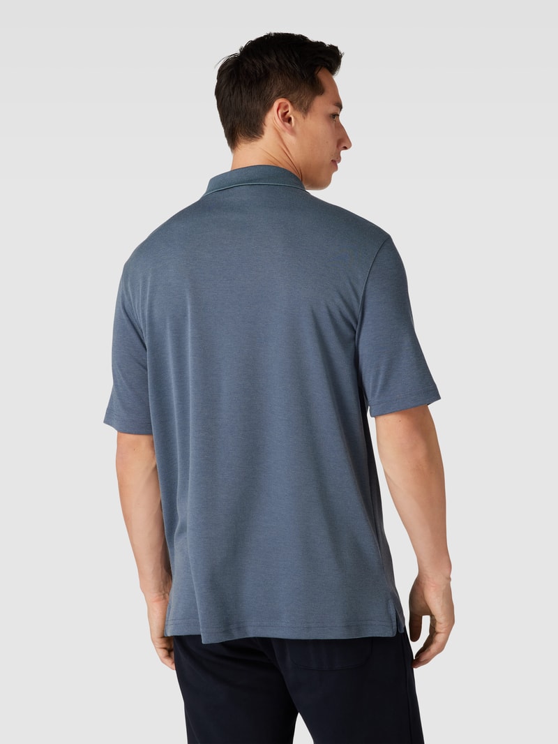 Poloshirt mit Reißverschluss in rauchblau