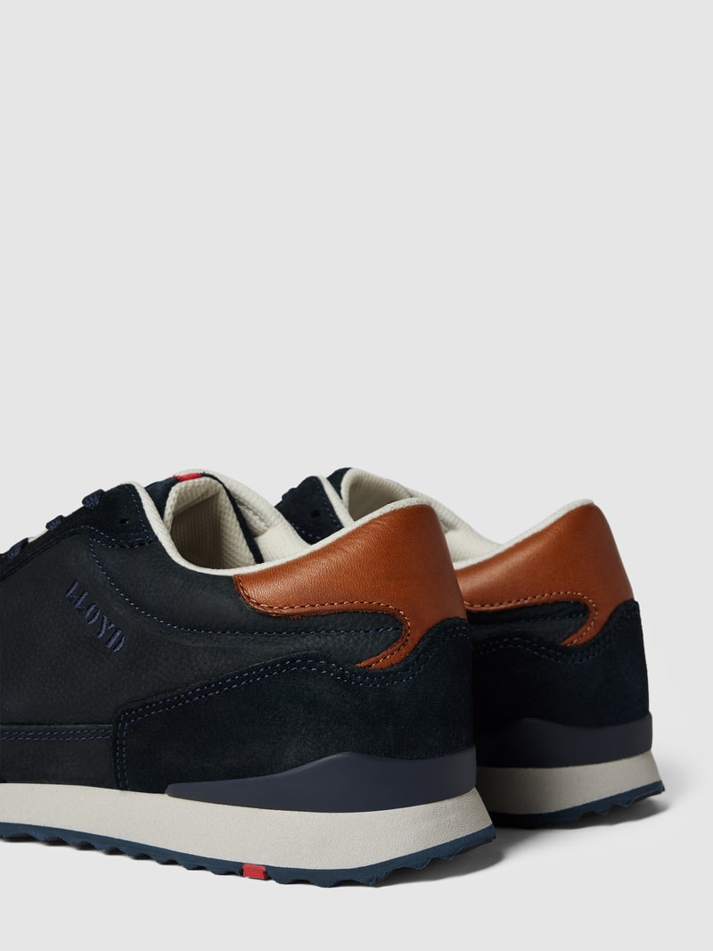 Sneaker aus echtem Leder Modell 'EDMOND' in marineblau