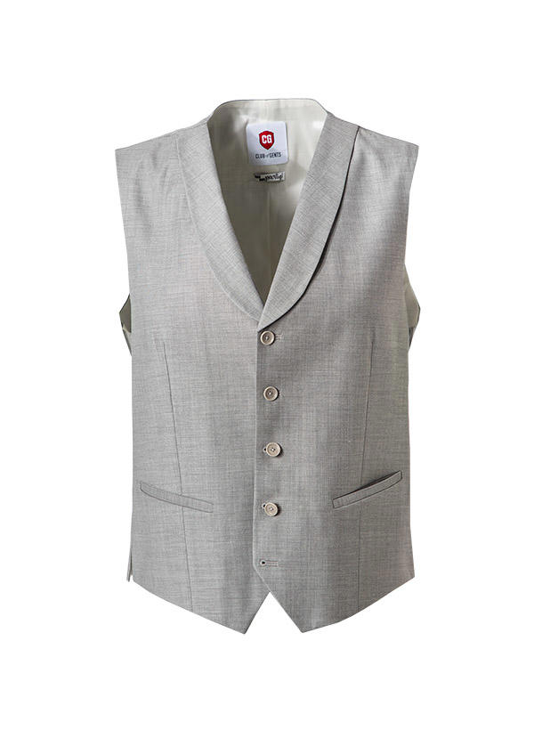 CG, Weste Paddy, Slim Fit, Schurwolle, hellgrau meliert