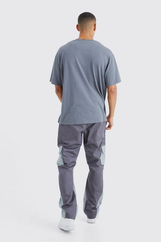 Slim-Fit Colorblock Cargo-Schlaghose