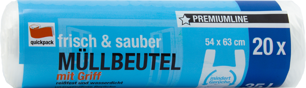 QuickPack Müllbeutel mit Tragegriff 35 Liter