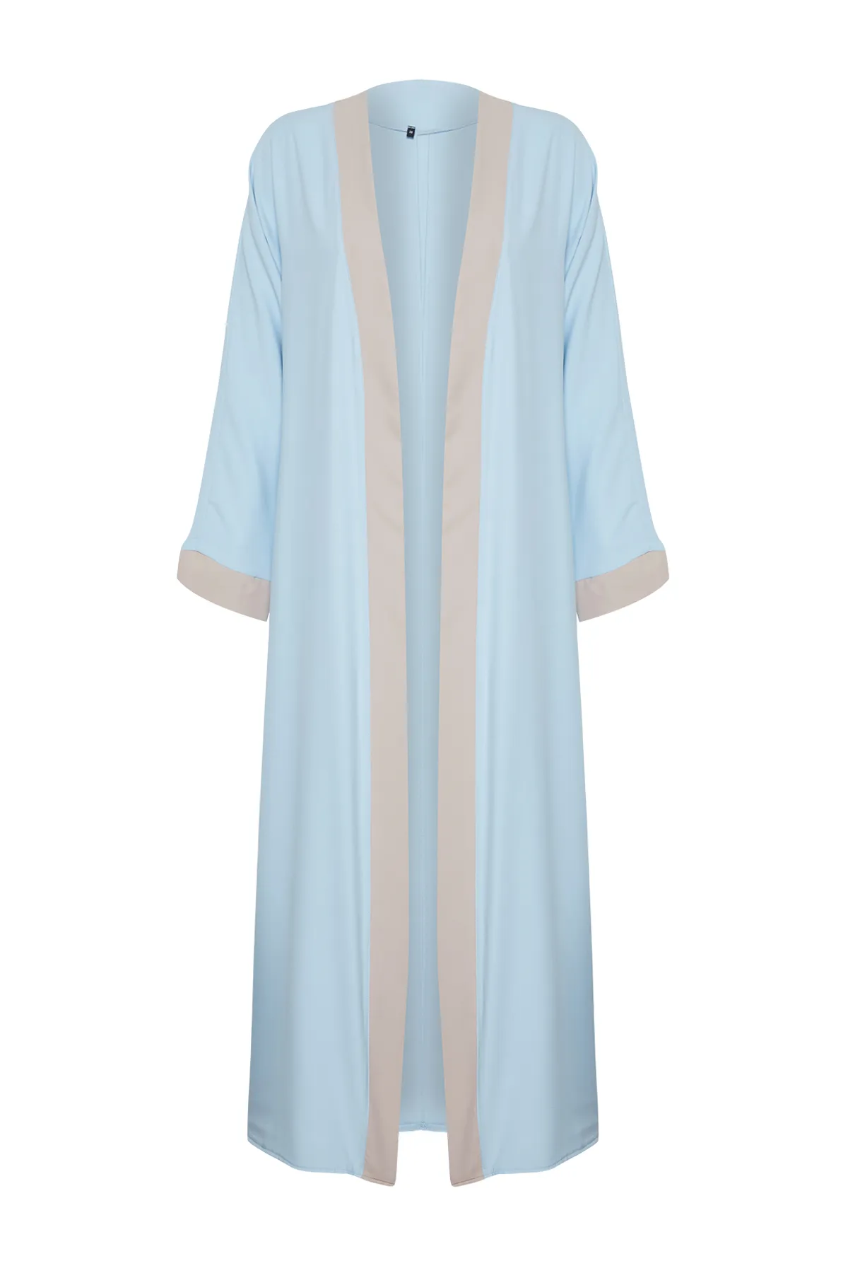 Trendyol Modest  Blaue, farblich blockierte, lange gewebte Kappe & Ferace & Abaya TCTSS24KF00009