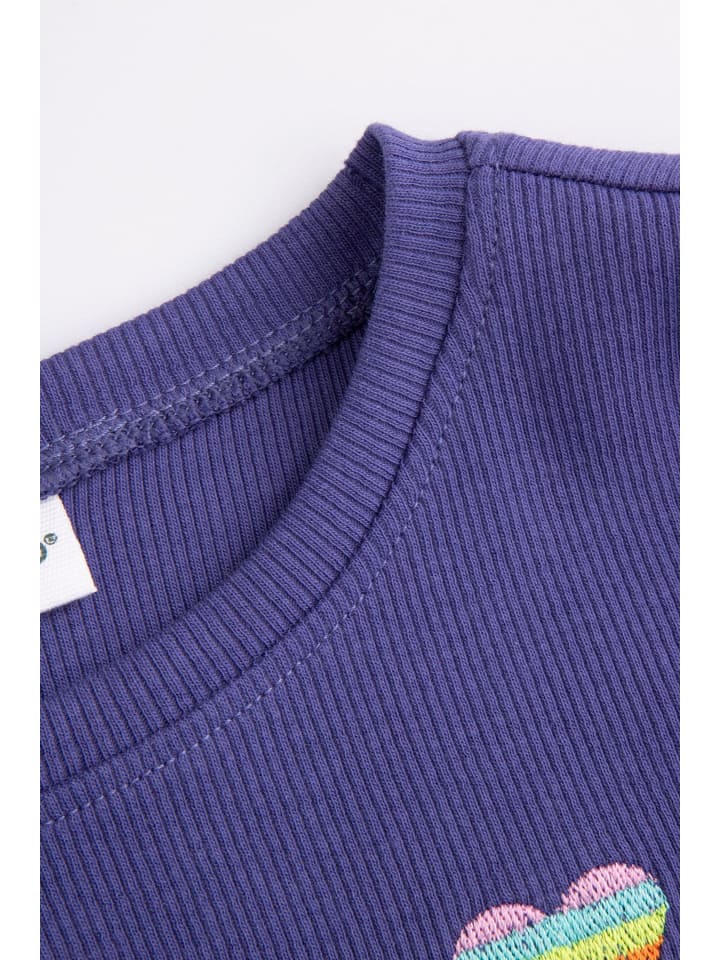 Coccodrillo Langarm-Rippstrick-T-Shirt in dunkelblau günstig kaufen