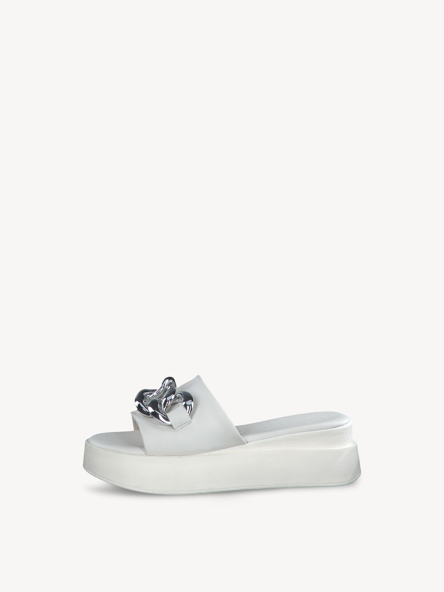 Mule en cuir - blanc