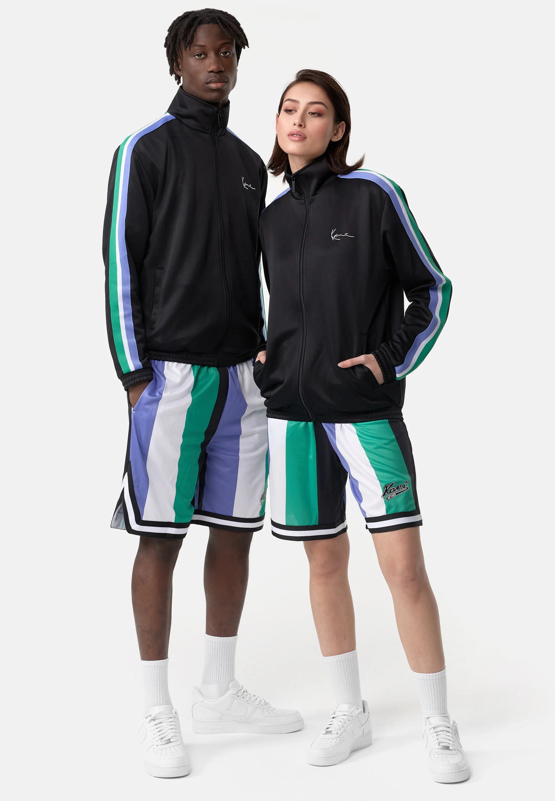 Karl Kani UNISEX DE RAYAS UNIVERSITARIAS - Pantalones cortos