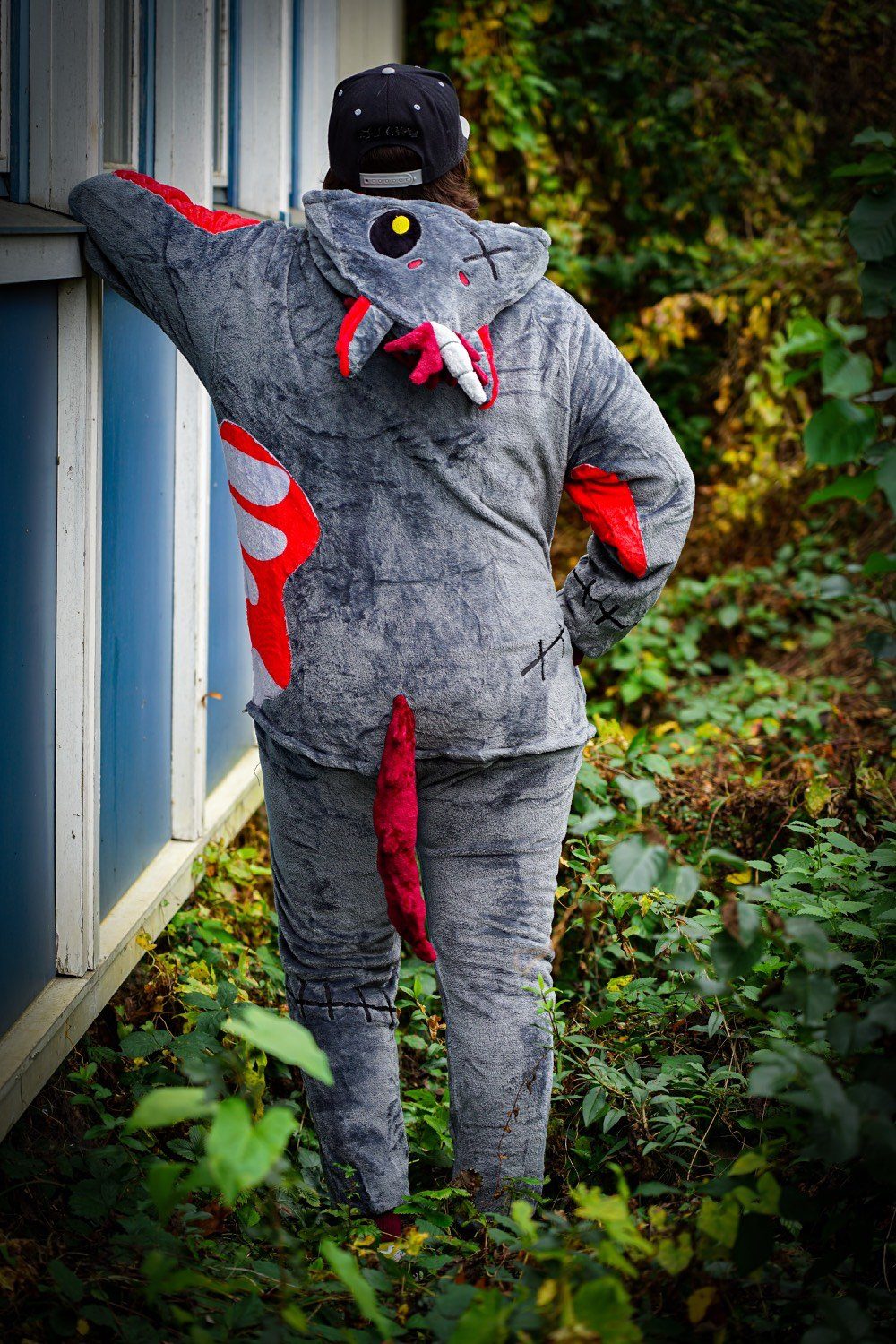 Corimori Jumpsuit Flauschiges Zombie Einhorn Kostüm für Kinder (2-tlg) mit Haarreif, Onesie, Mädchen, Jungen, Karneval, Fasching, Halloween