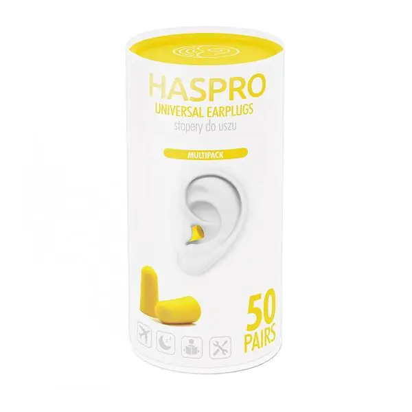 Haspro Tube, Tampões de Ouvido de Espuma, Amarelo