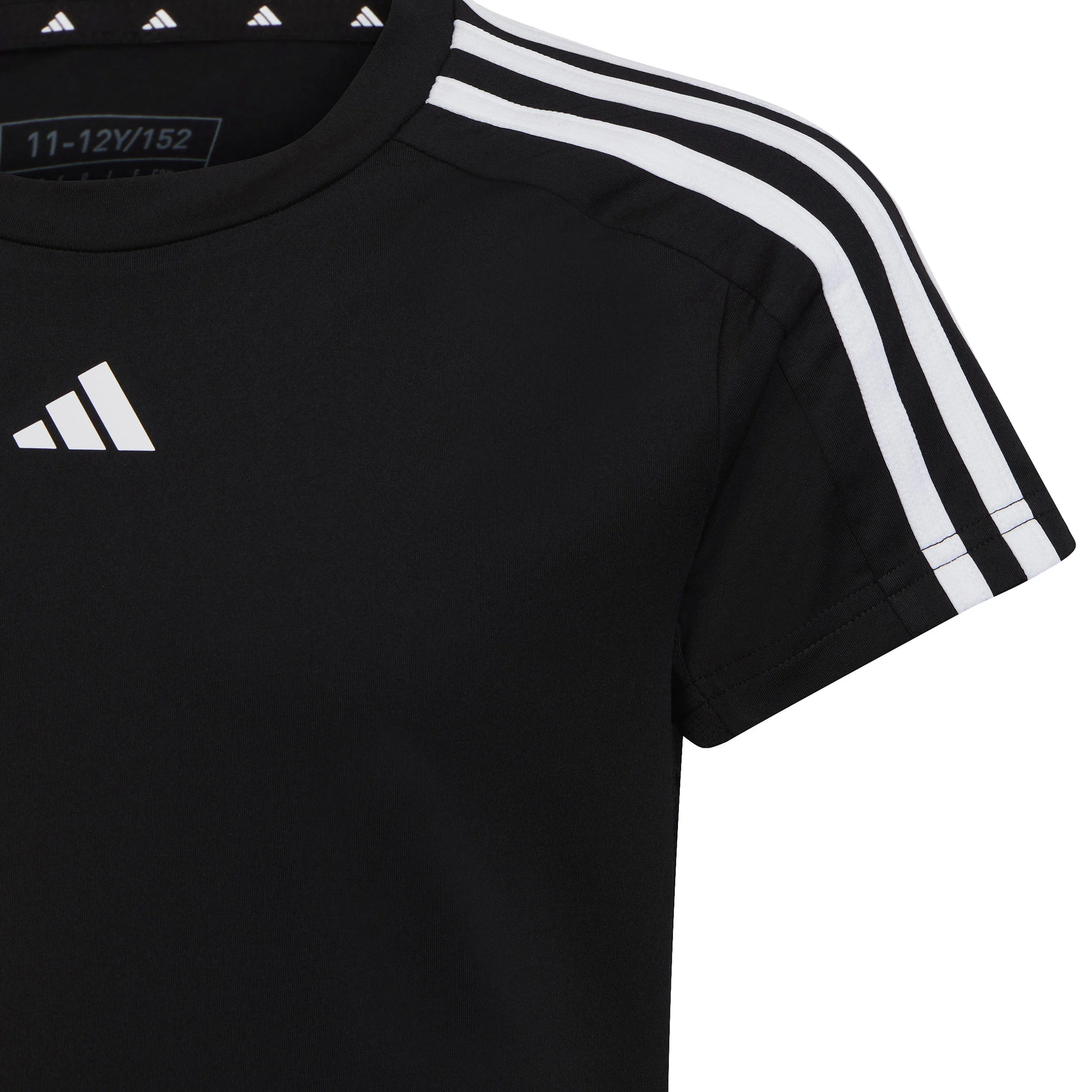 3-Stripes T-Shirt Mädchen - Schwarz, Weiß