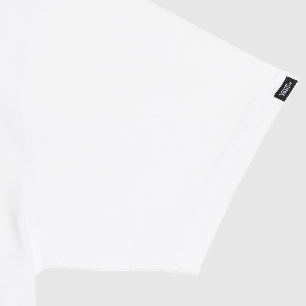 Logotip Vans na levi strani prsi v beli in črni barvi