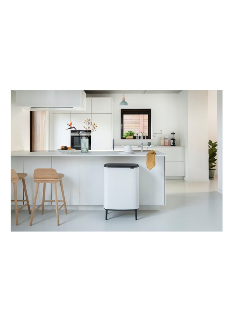 Brabantia Bo Touch Bin Hi recycle duo waste bin with lid on legs 2 x 30 liters