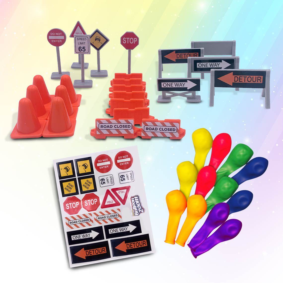 MediaShop Spielzeug-Auto Balloon Zoom - Sonder-Doppel-Set, (Set, 2-tlg), 2 x ballonbetriebenes, fahrendes & fliegendes Spielzeugset