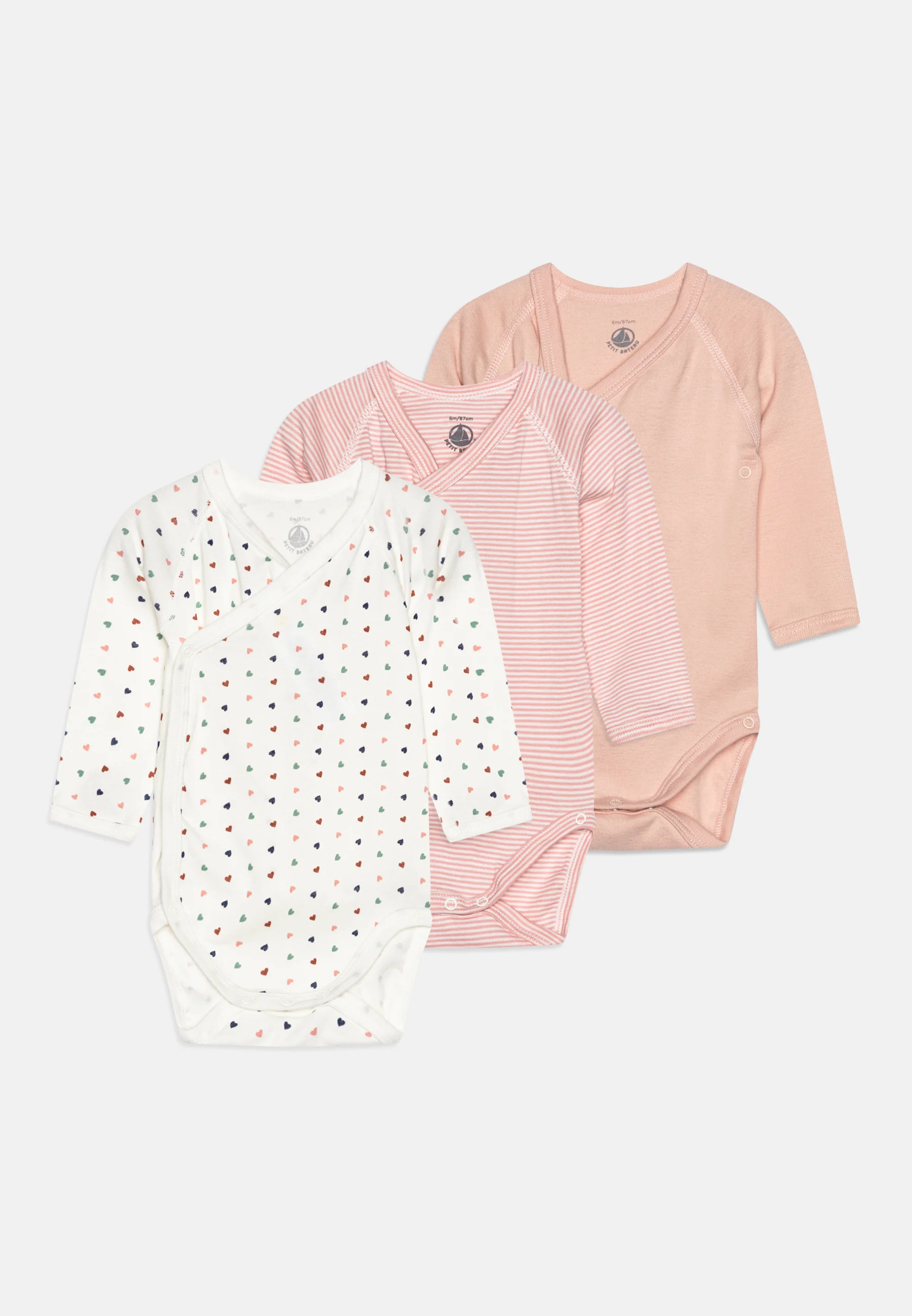 Petit Bateau BABY NAISS UNISEX 3 PACK - Body