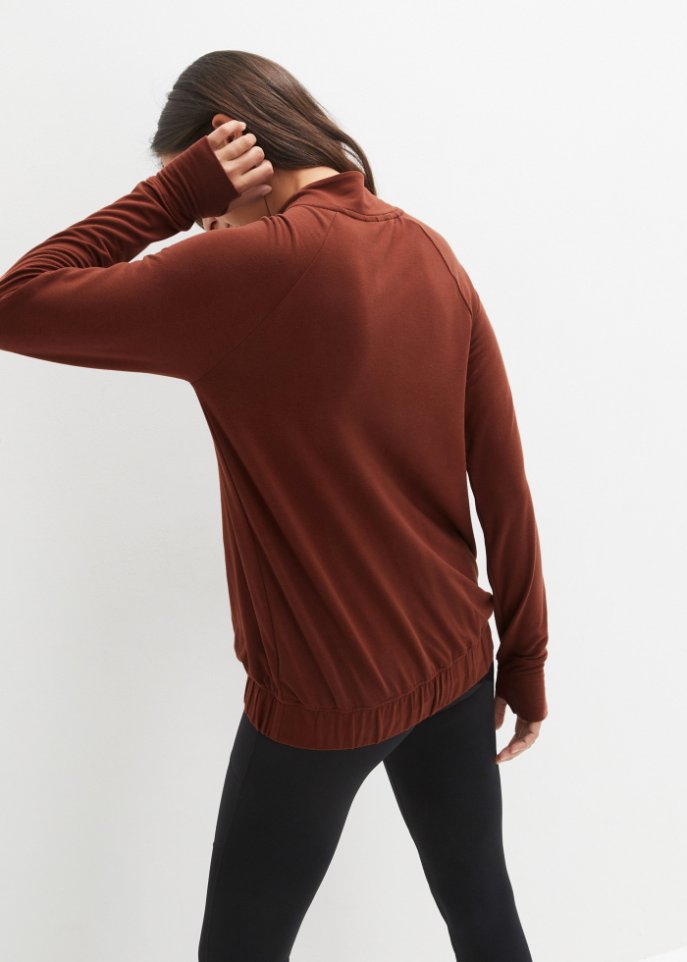 Sweatshirt mit geknöpftem Kragen