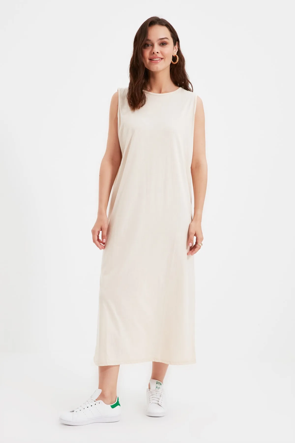 Trendyol Modest  Black-Skin 2er-Pack Strickkleid aus 100 % Baumwolle mit Futter TCTAW22UK0110