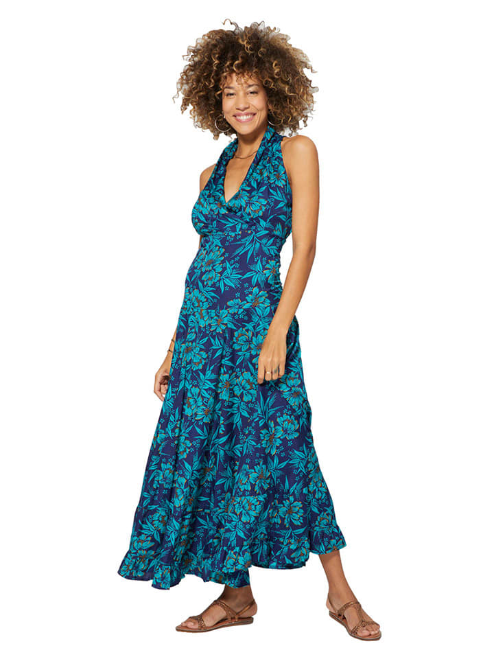 Aller Simplement Kleid in Dunkelblau/ Türkis günstig kaufen