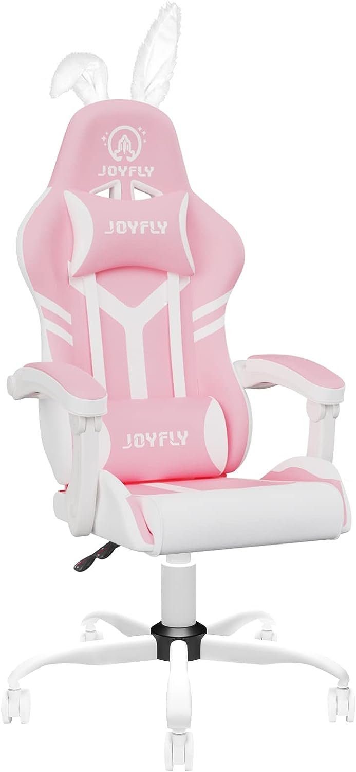 JUNG Gaming-Stuhl JOYFLY Gaming Stuhl Bürostuhl Ergonomisch, Lendenkissen verstellbar (210kg Belastbar, Zockerstuhl, Zocker, Sessel Gaming, 1 St), Pc Sessel, Computerstuhl, Computer Stuhl, Zockersessel