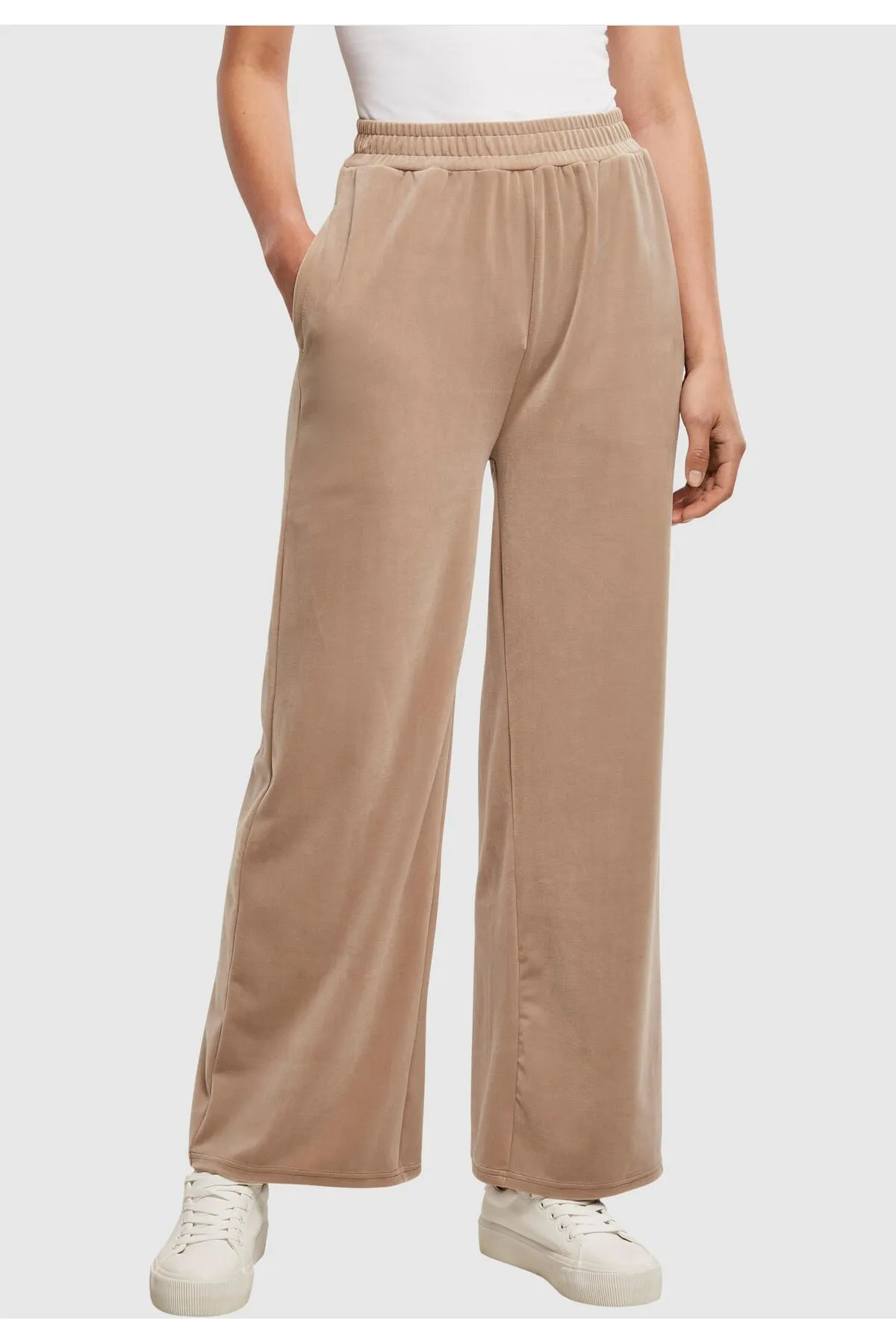 Urban Classics  Damen Sweatpants mit geradem Bein und hoher Taille