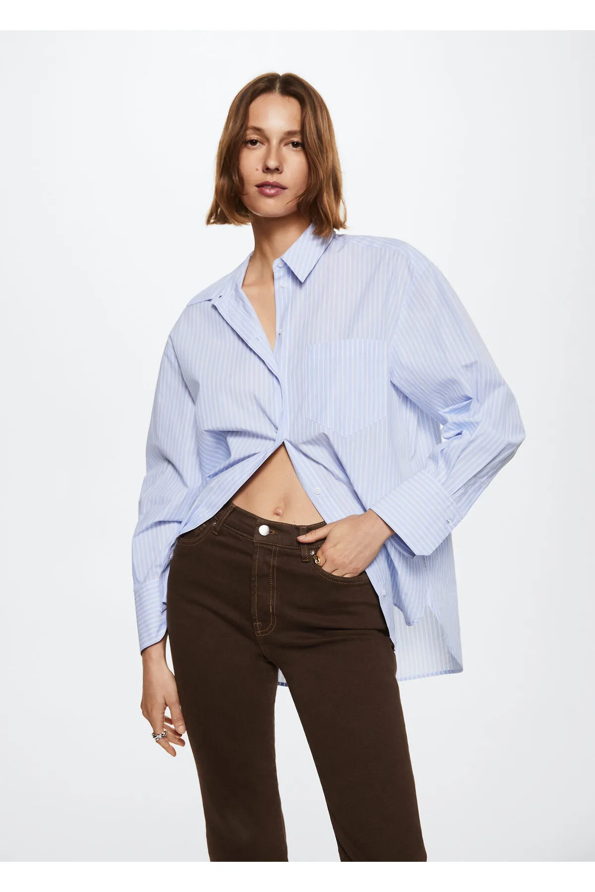 MANGO  Braune Damenjeans 37045134