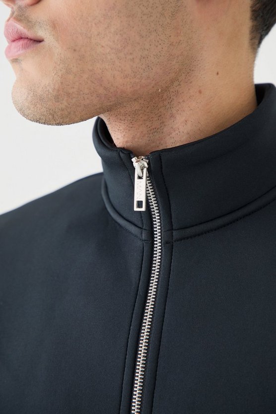 Scuba Overshirt mit Trichterkragen