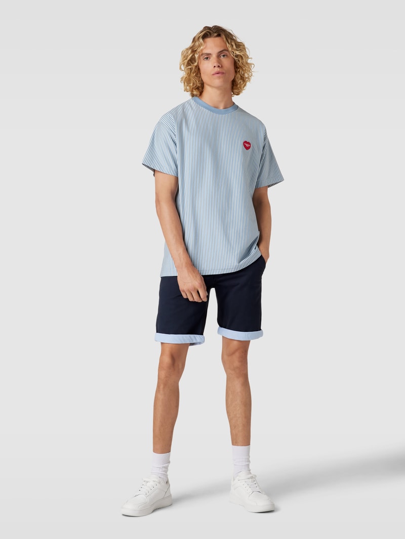 Chinoshorts inklusive Gürtel Modell 'MAGNUS' in dunkelblau