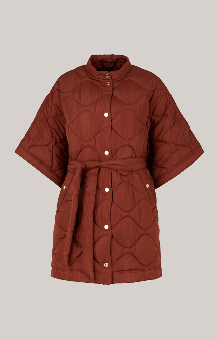 Stepp-Cape-Jacke in Kupferbraun
