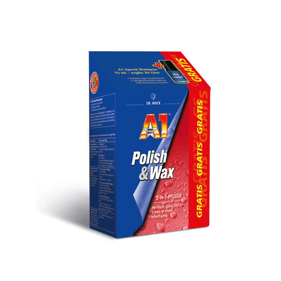 Dr. Wack Premium Autopflege A1 Polish & Wax 500 ml + 75 ml A1 Speed Shampoo gratis - ATU