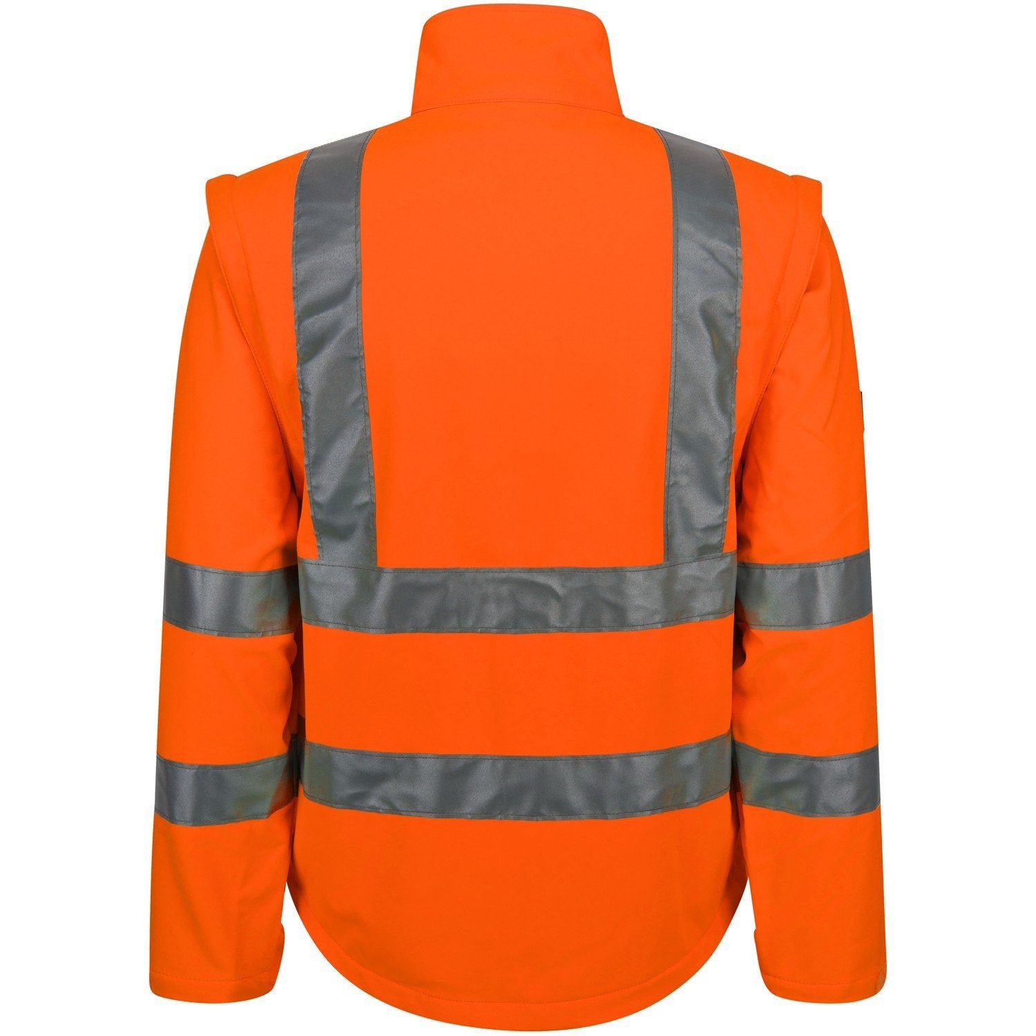 PRO FIT by Fitzner Arbeitsjacke Warnschutz-Softshelljacke Neonorange (1, Stück) Wind & Wasserabweisend, Atmungsaktiv, Reflektierend, Fleece Futter