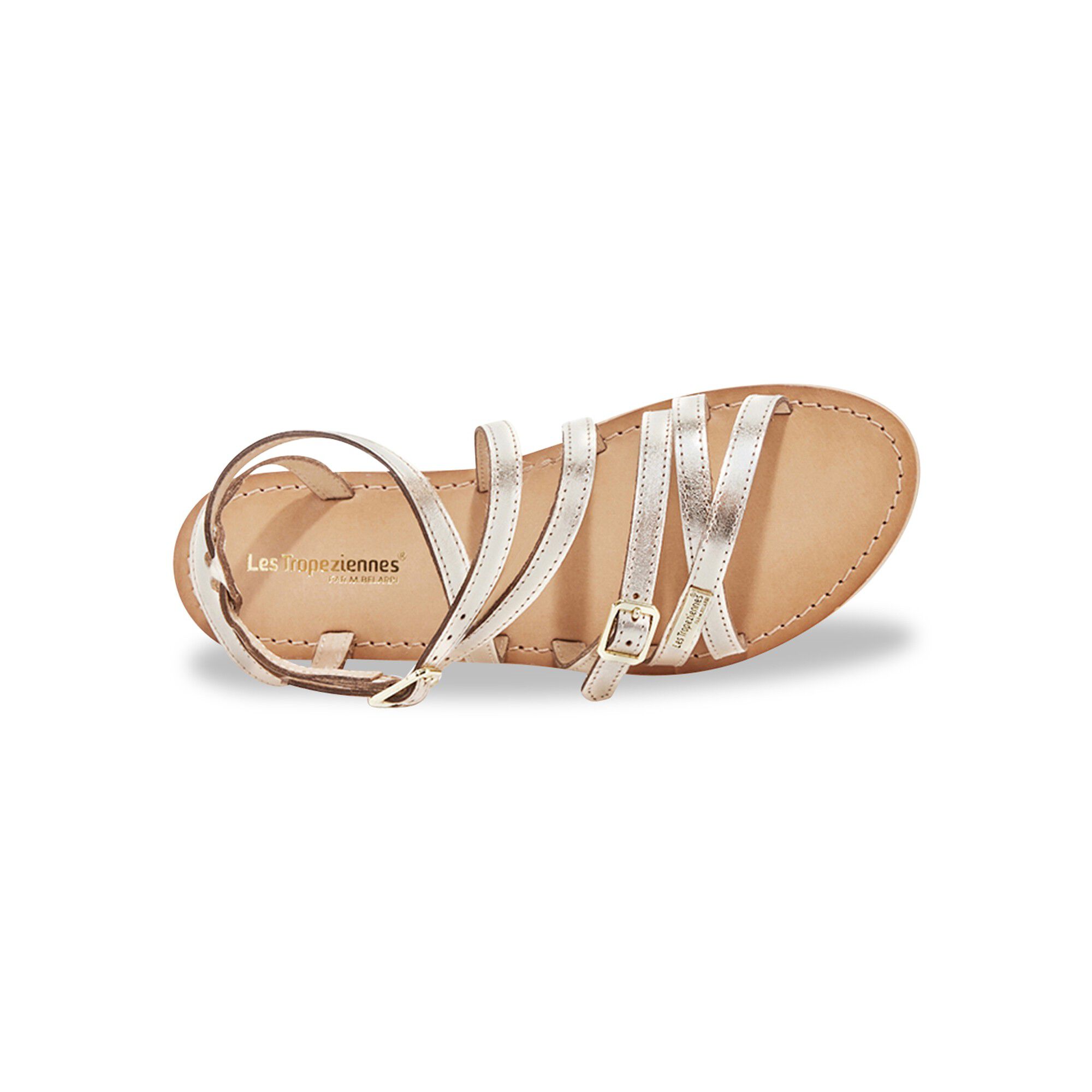 Sandales plates multibrides en cuir Bukel