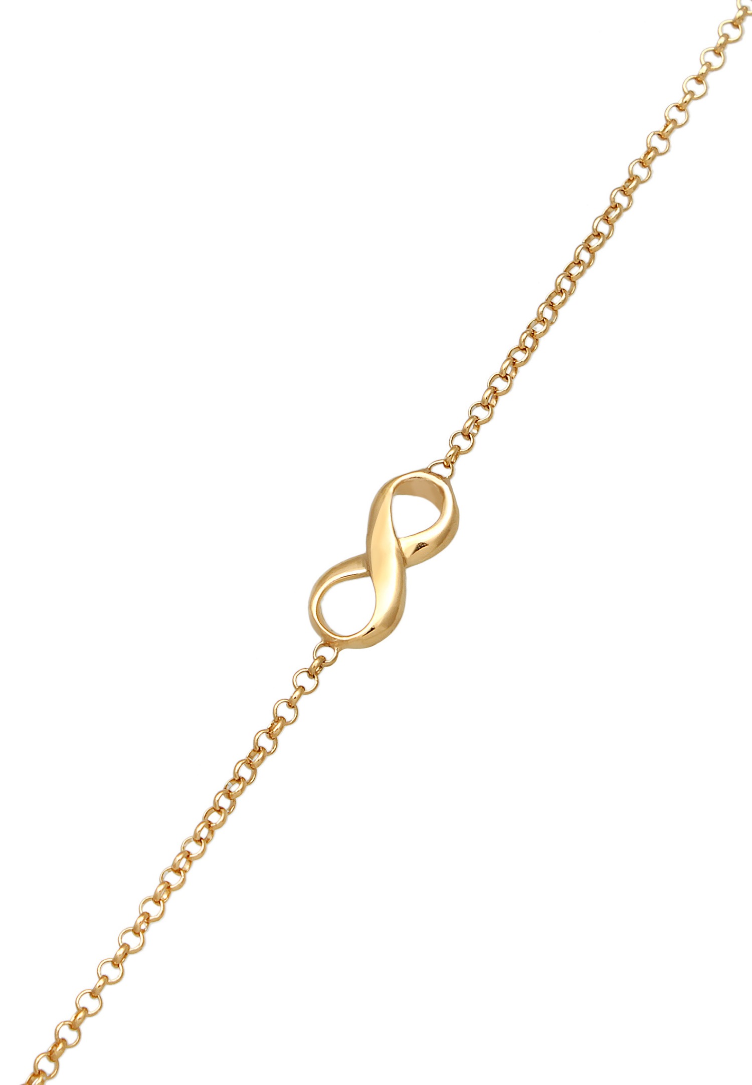 Elli Women's Infinity Symbol Hand Chain in 925 Sterling Silver Gold Plated