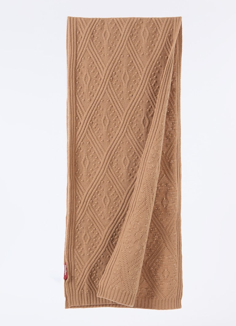 Eșarfă MaxMara Demien din amestec de cașmir, 185 x 40 cm