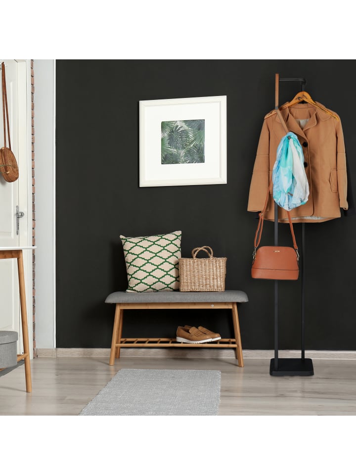 relaxdays Garderobenständer in Schwarz/Braun- (B)30 x (H)173 x (T)25 cm günstig kaufen onesize