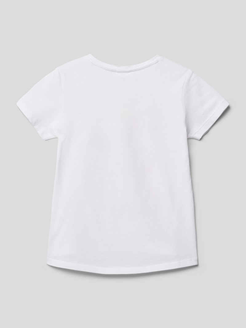 T-Shirt mit Statement-Print in weiß