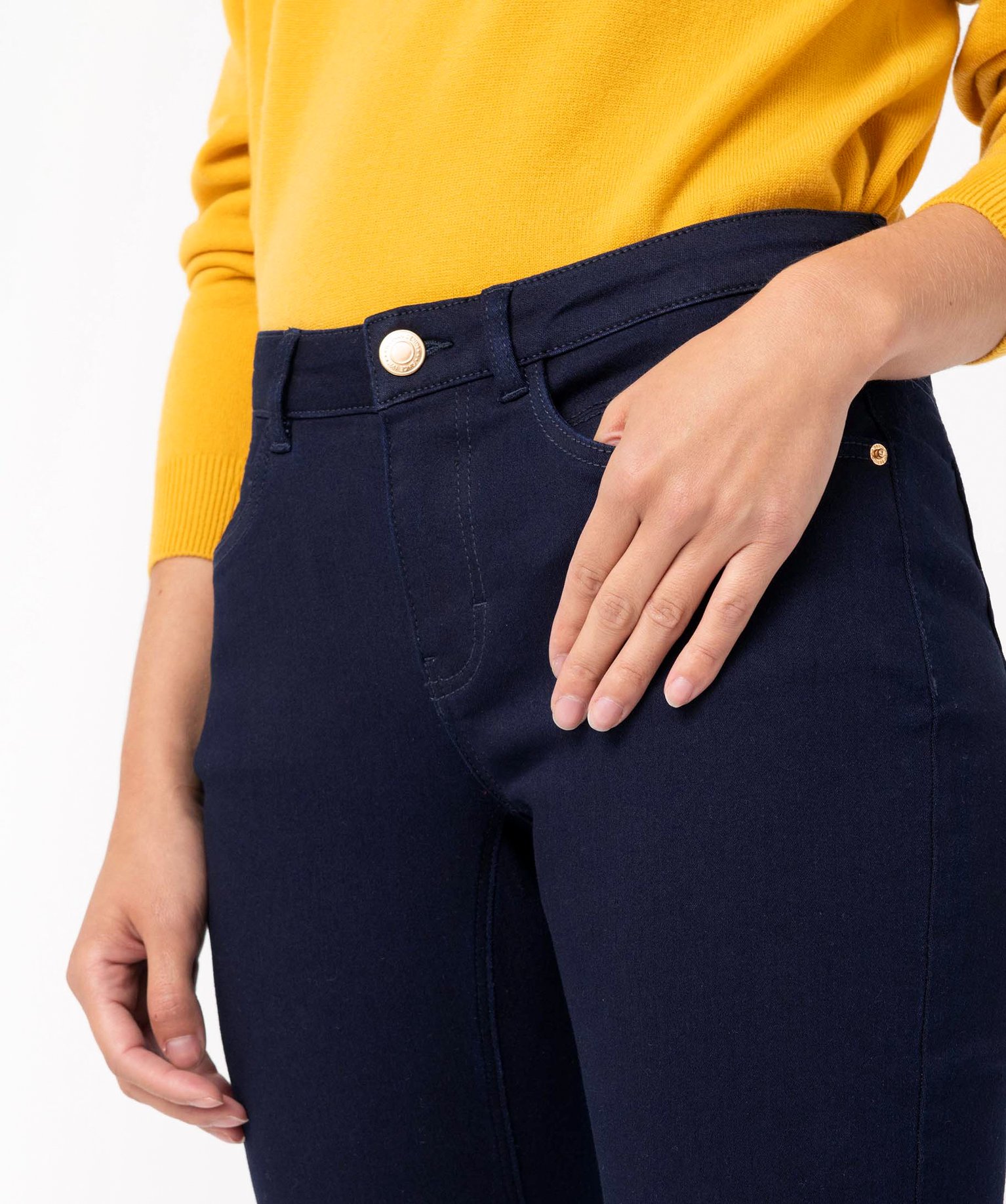 Jean femme coupe Regular taille normale blue black | GEMO