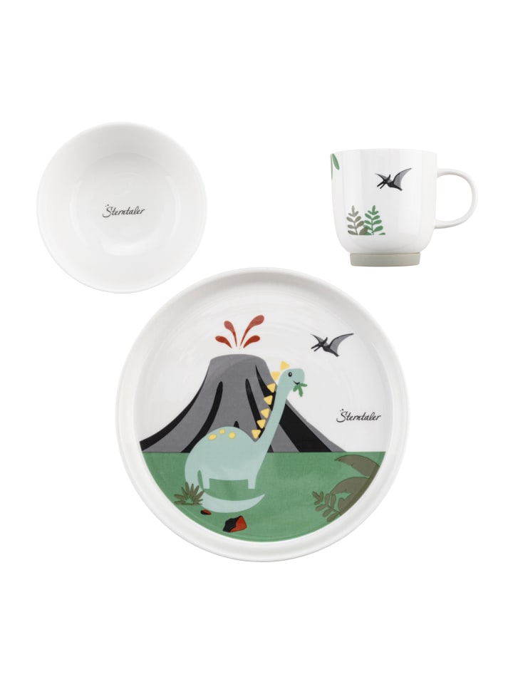 Sterntaler Porzellan Geschirr-Set DINO Rexi in weiß günstig kaufen onesize