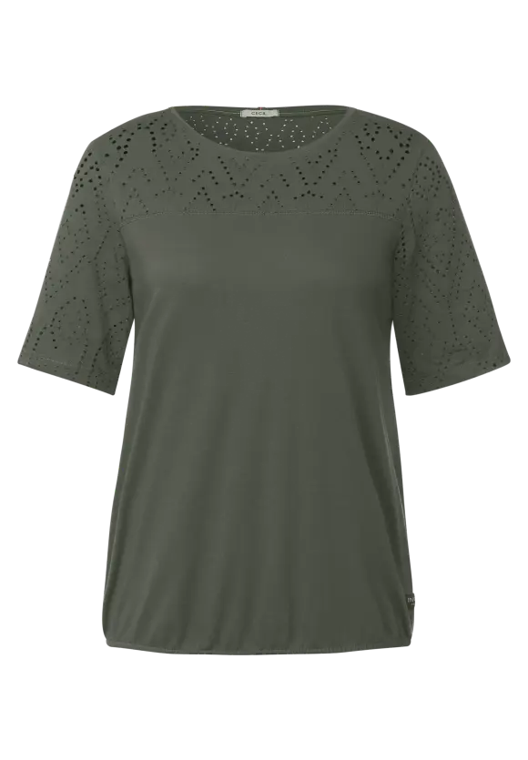 CECIL Jersey Materialmix Shirt