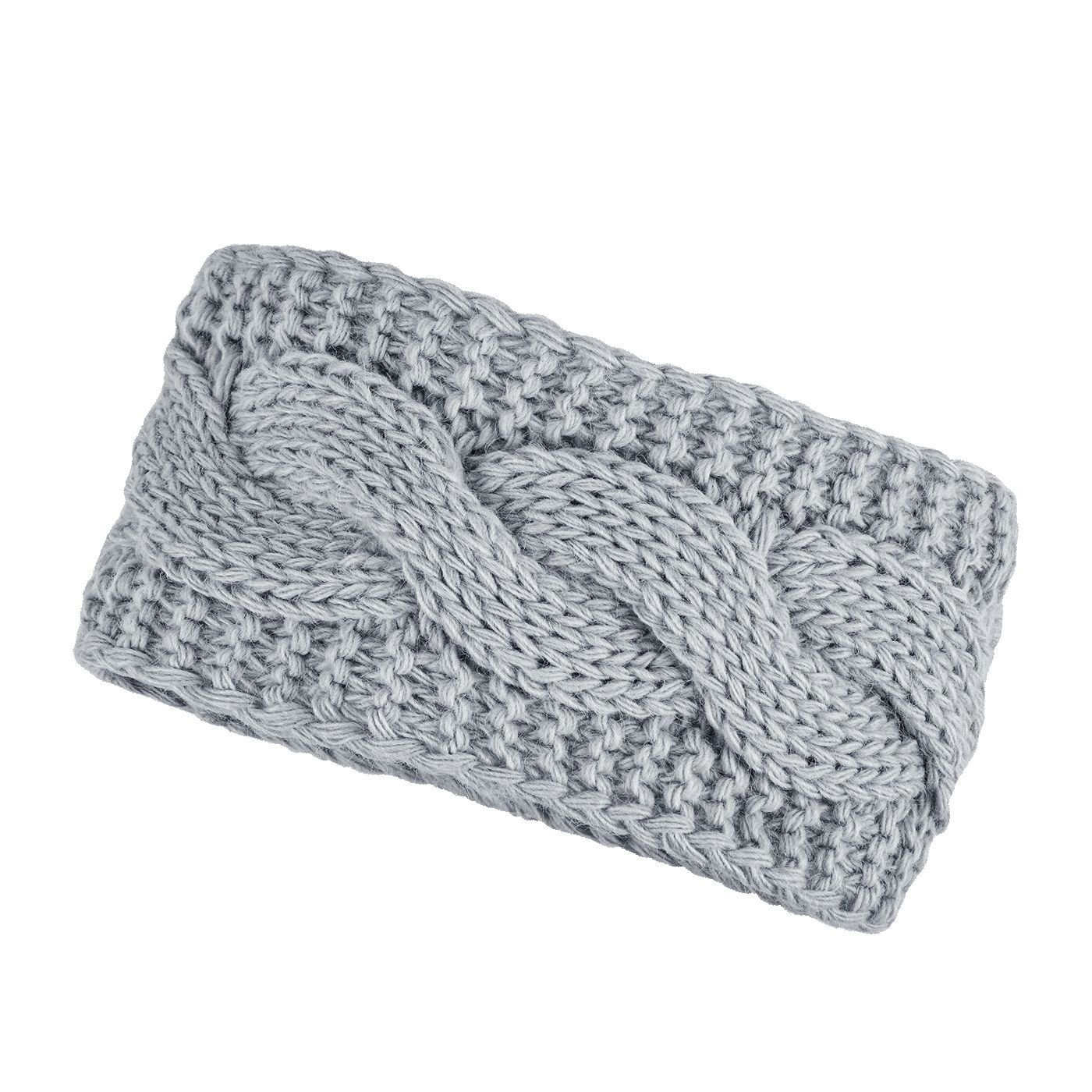 Neverless Stirnband warmes Damen Strick-Stirnband Fleece Futter Zopfmuster Ohrenschutz Haarband Knite Headband Neverless®