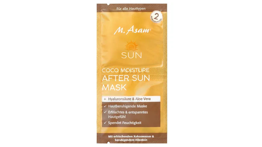 M. Asam® SUN Coco Moisture After Sun Mask Einzelsachets 10 ml