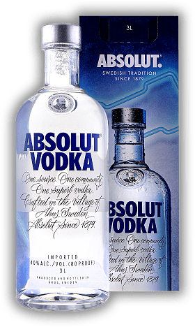 Absolut Blue Vodka 3,0 Liter Absolut Blue Vodka 3,0 Liter Ein großartiger Wodka. 3	 Liter - Vol 40%