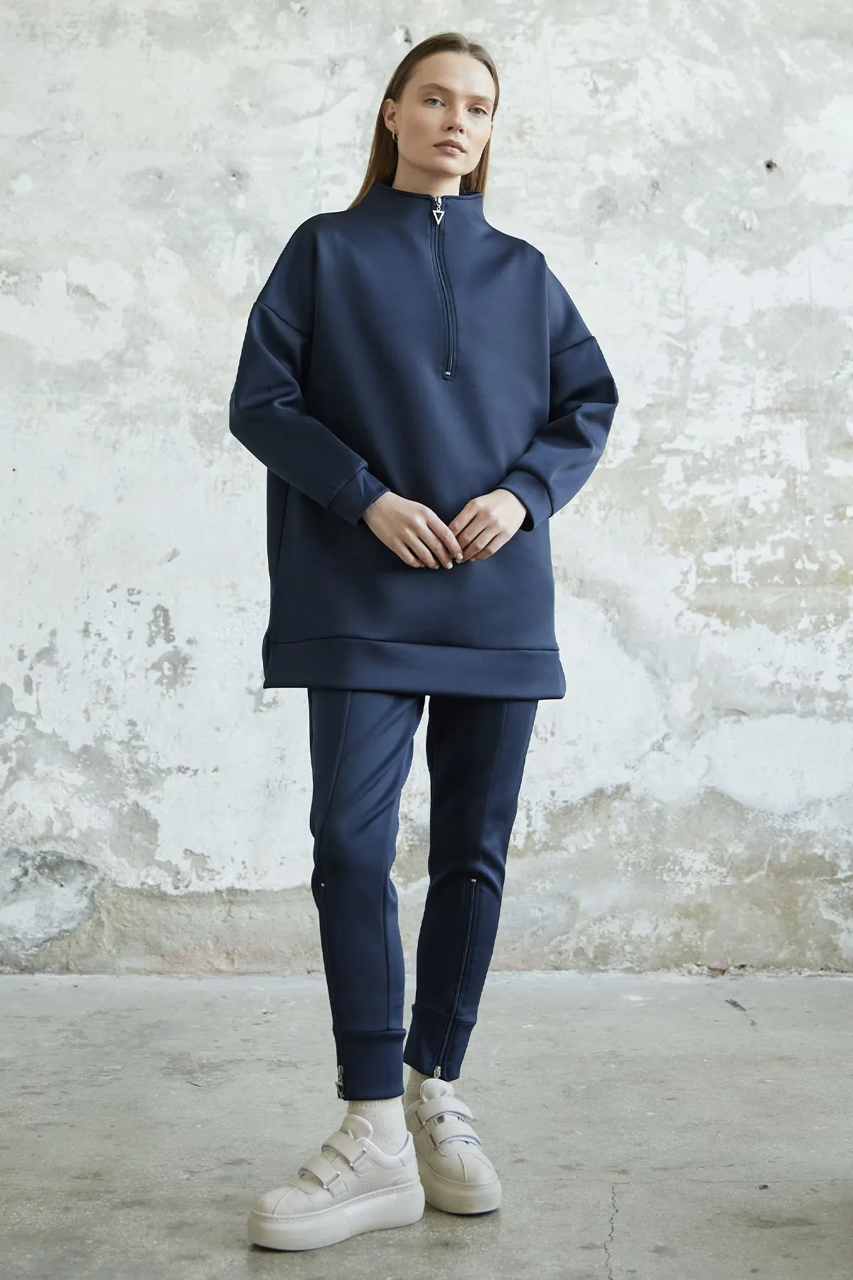 InStyle  Tauchanzug mit Reißverschluss – Marineblau