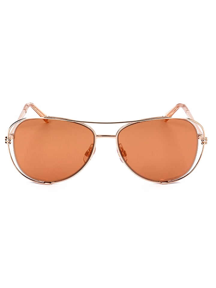 Swarovski Damen-Sonnenbrille in Gold/ Hellbraun günstig kaufen 55