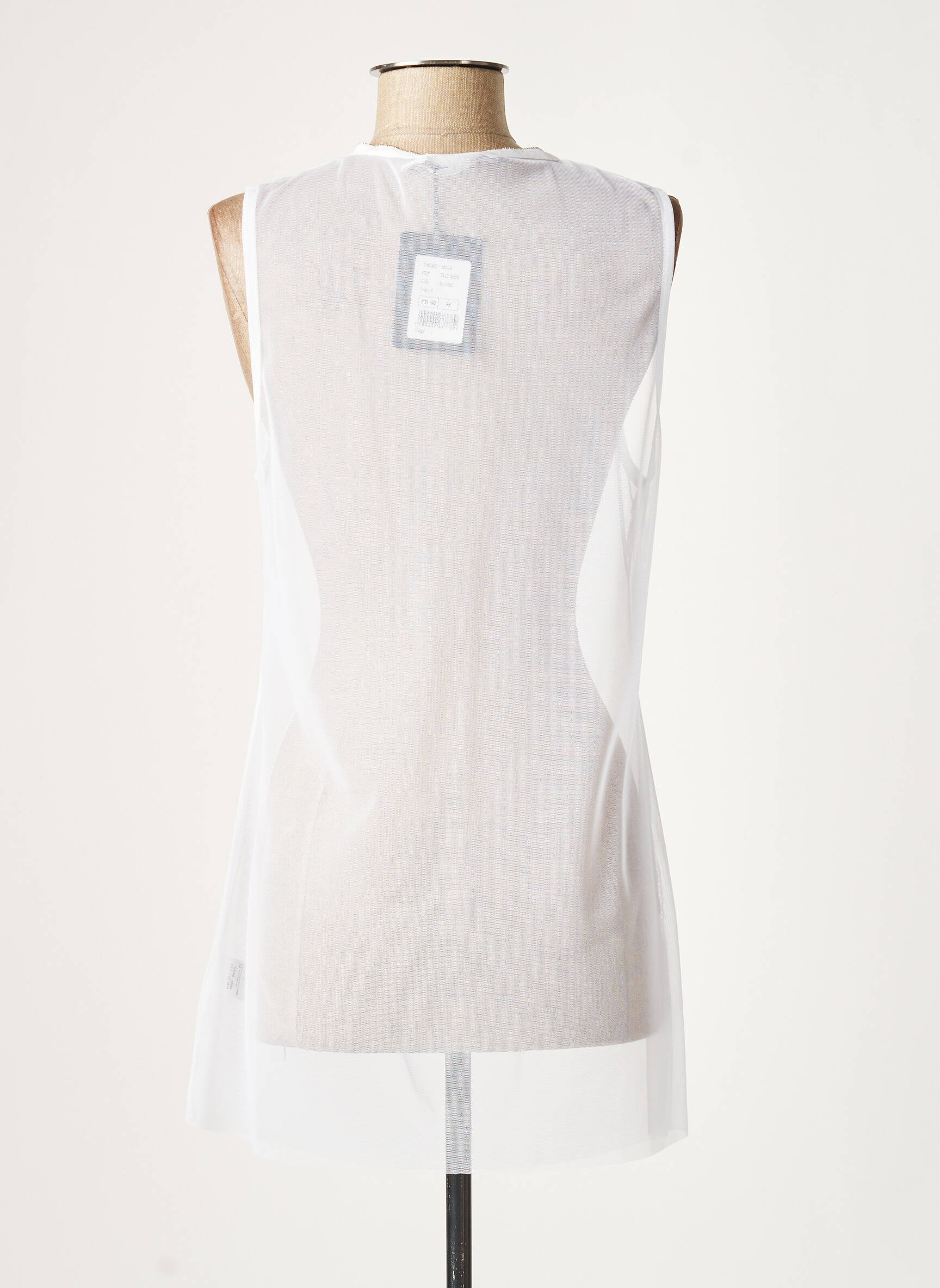 Lauren Vidal Tuniquesansmanche Femme couleur blanc