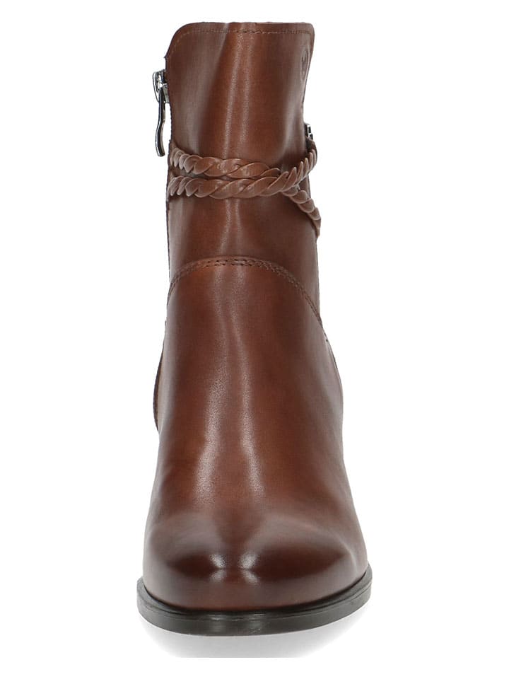 Caprice Leder-Stiefeletten in Braun günstig kaufen