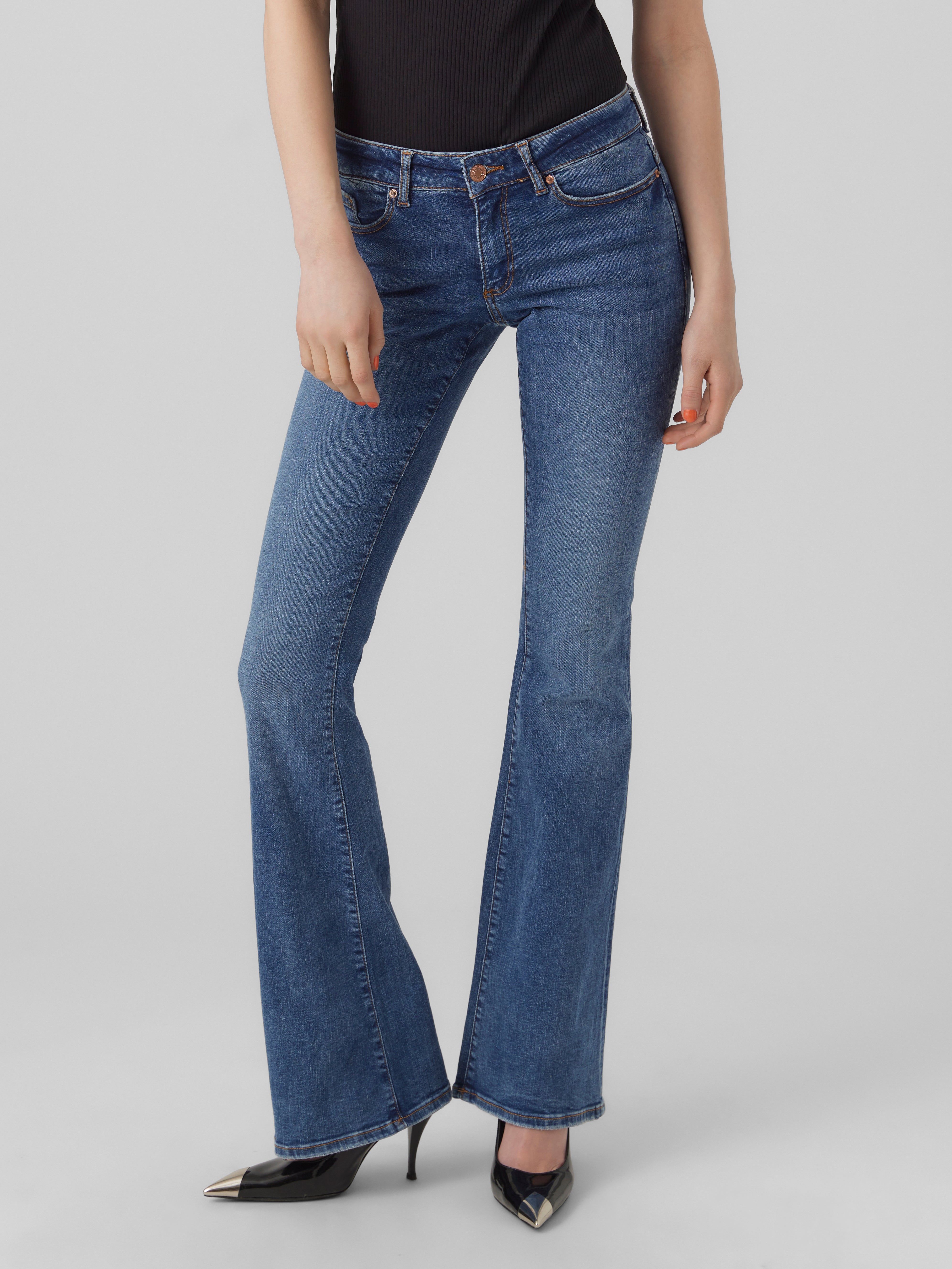 VMSIGI Niedrige Taille Ausgestellt Jeans