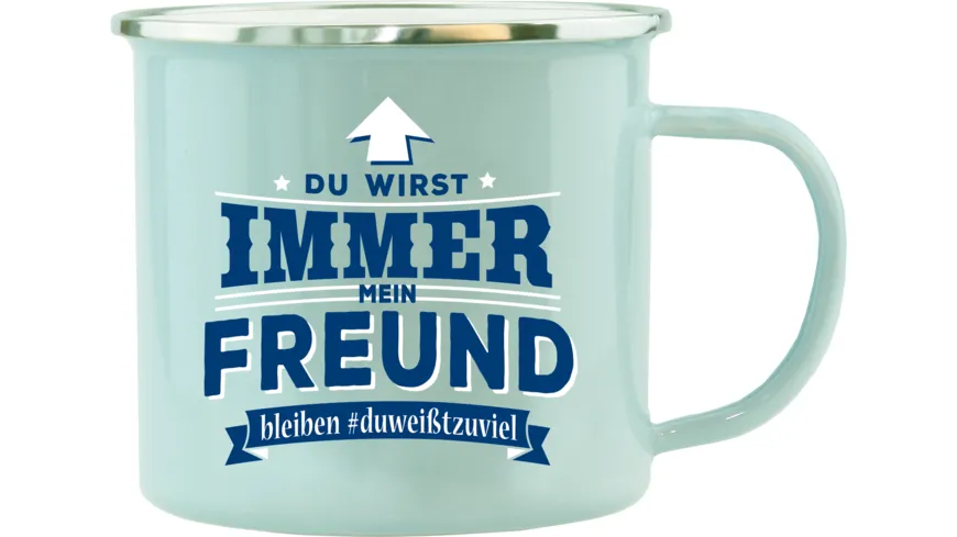 H&H Echter Kerl Emaille-Becher Freund