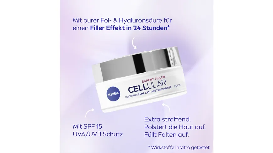 NIVEA Cellular Expert Filler Hochwirksame Anti-Age Tagespflege LSF15 50 ml