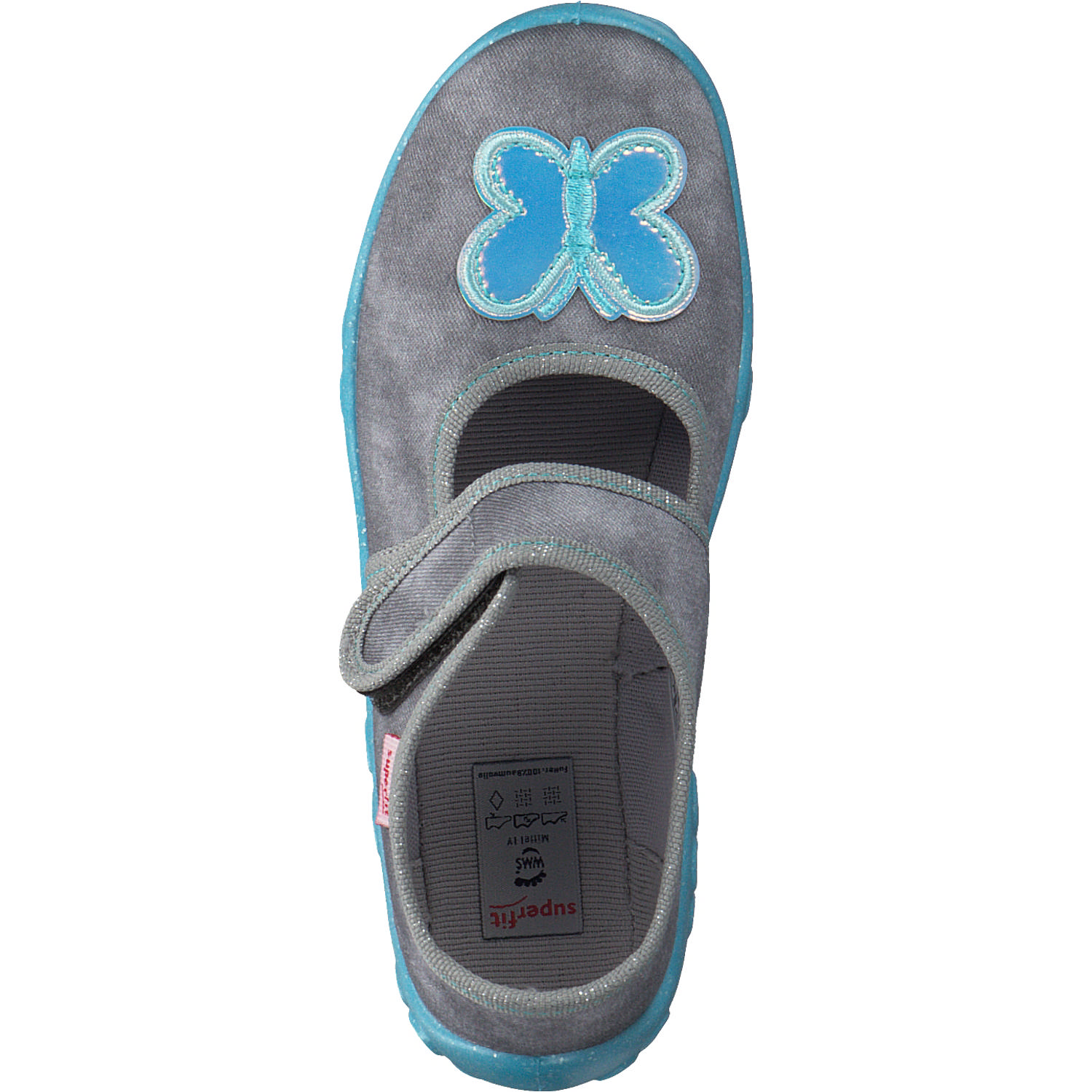 Superfit BONNY 00280, Hausschuhe, Kinder, Grau/Hellblau