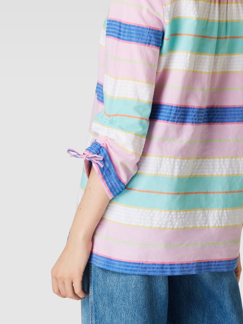 Blusenshirt mit Streifenmuster in weiß