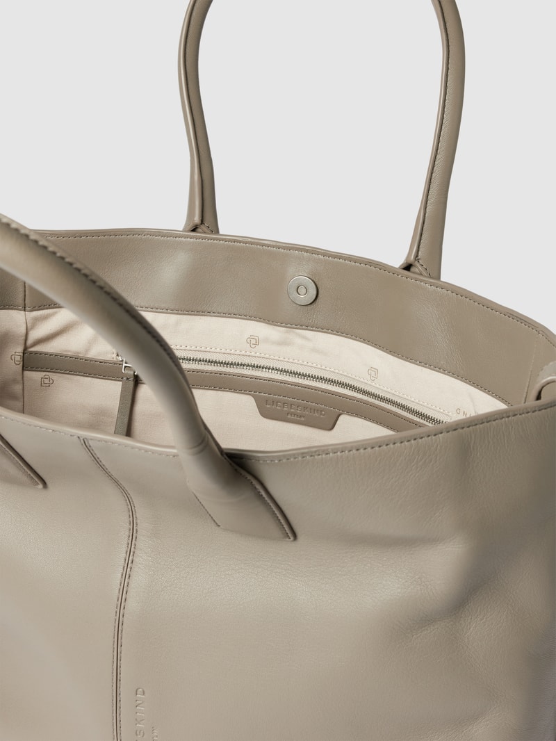 Shopper mit Label-Details Modell 'Chelsea' in taupe