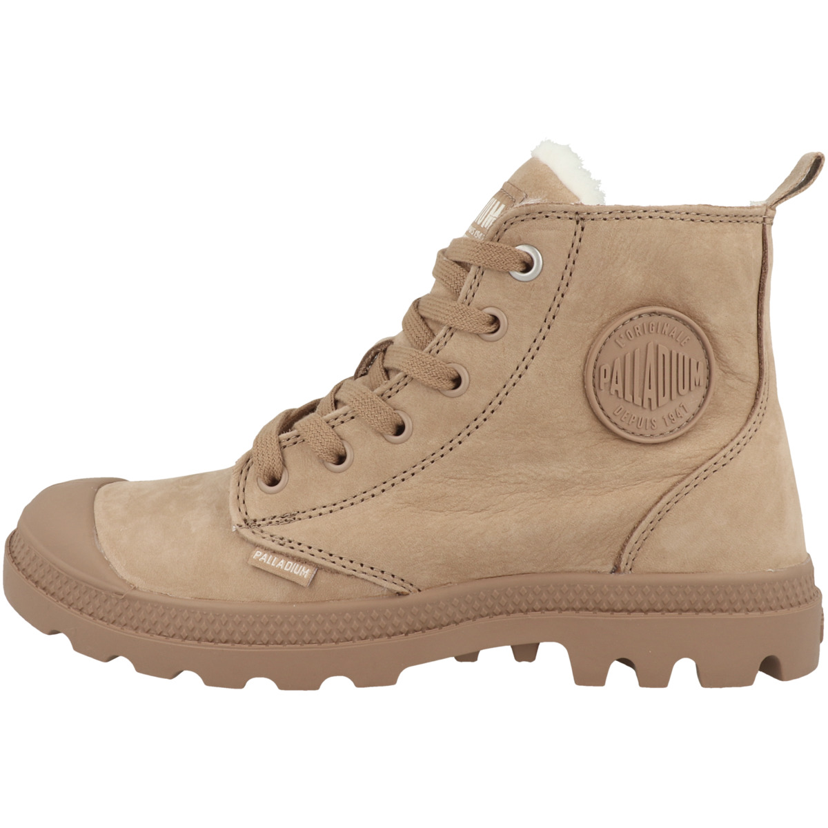 Palladium Pampa Hi Zip Wool Schnürboots hellbraun